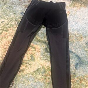 Black and Gray gymshark womens leggings size medium
